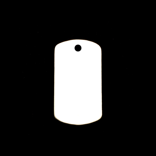Metal Stamping Blanks Sterling Silver Small Dog Tag, 25mm (1") x 13mm (.51"), 20g